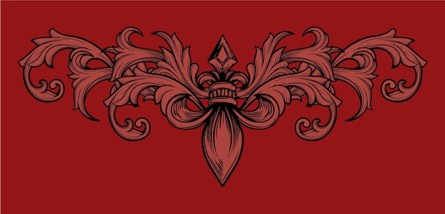 Vector froral tribal