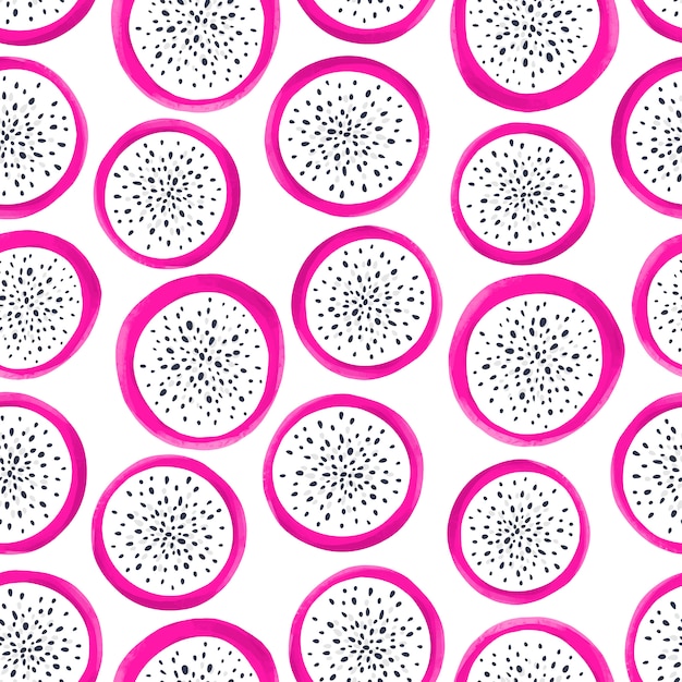 Vector de la fruta del dragón sin patrón. Pitaya o Pitahaya