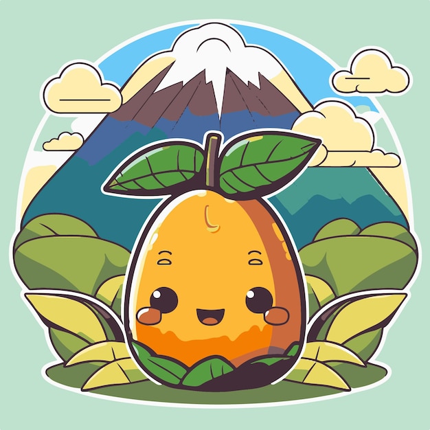 Vector vector de fruta lindo para la camiseta