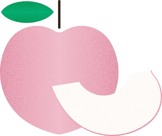 Vector fruta melocotón ilustración vectorial objeto aislado