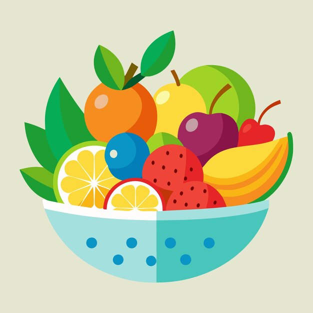 Vector de frutas de colores