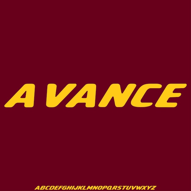 Vector de fuente de pantalla deportiva moderna con alternativa