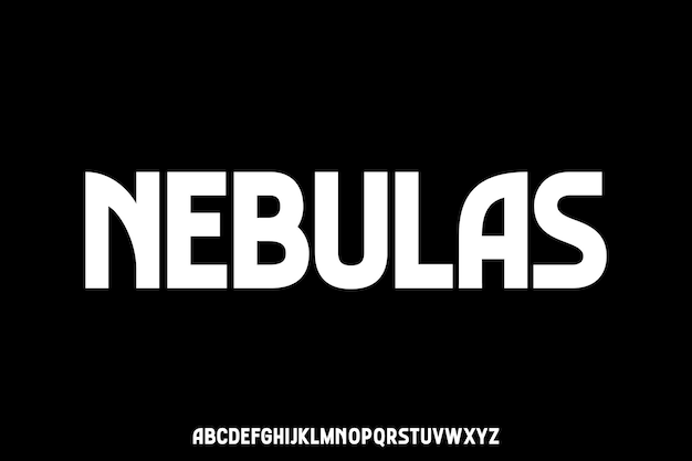 Vector de fuente de pantalla de estilo retro moderno audaz