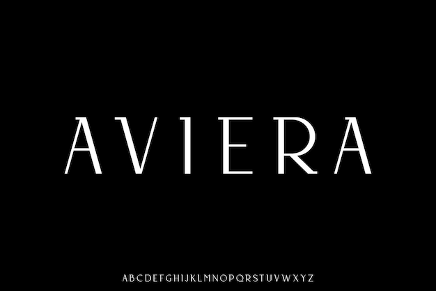 Vector de fuente de visualización de alfabeto chic moderno Diseño de estilo de tipografía femenina