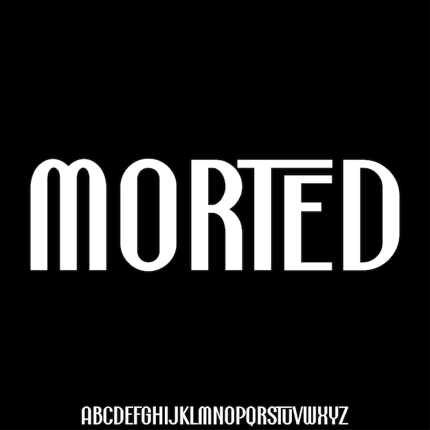 Vector de fuente de visualización de alfabeto serif fuerte elegante con ilustración de estilo alternativo