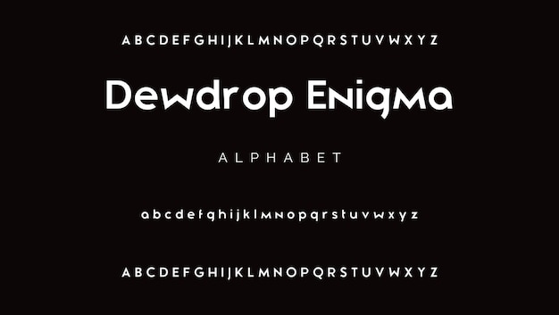 Vector de fuente de visualización de ligadura de alfabeto sans serif creativo Ilustración de estilo de tipografía moderna