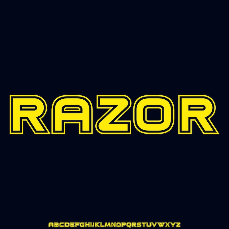 Vector vector de fuente de visualización sans serif nítido moderno