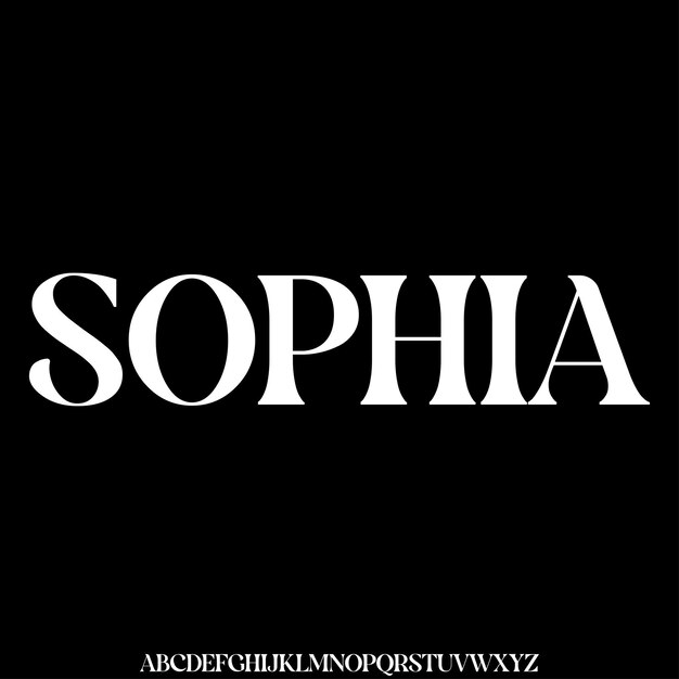 Vector de fuente de visualización de serif único y elegante