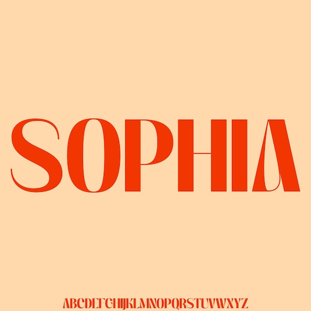 Vector de fuente de visualización serif único y elegante