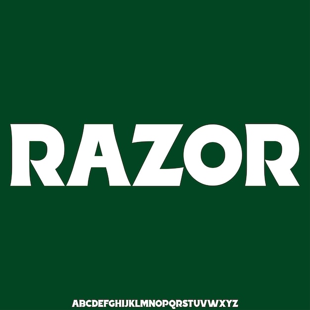 Vector de fuentes de visualización modernas sin serif