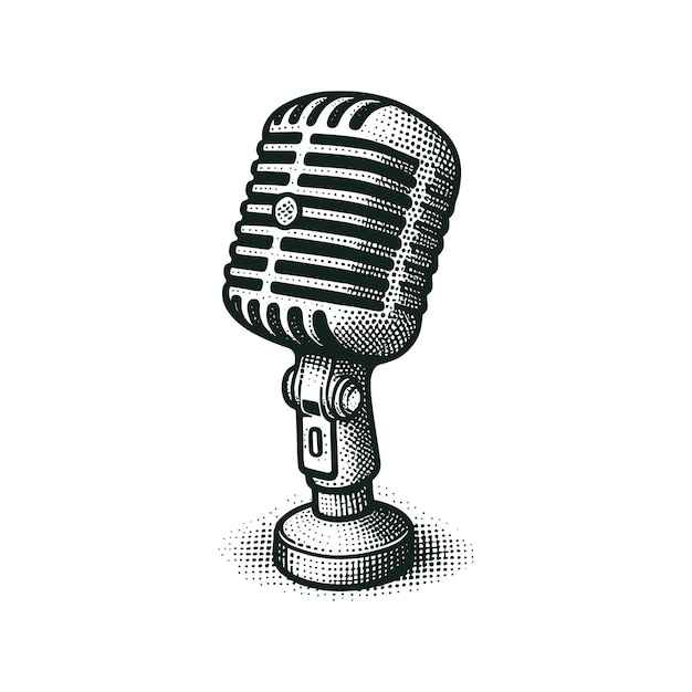 Vector fuera de un micrófono