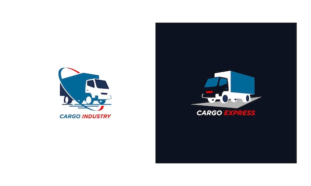 Vector de furgoneta de entrega de diseño de logotipo de la industria