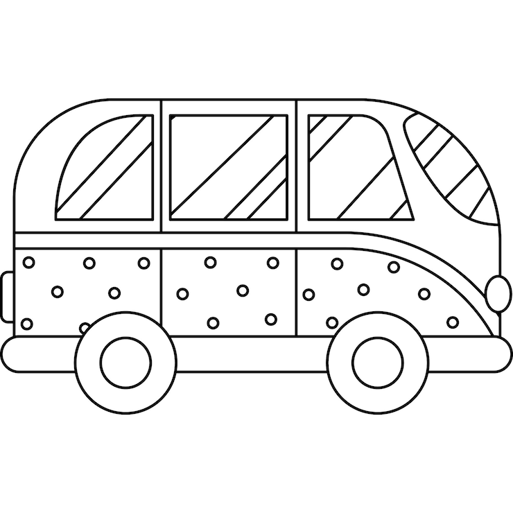 Vector un vector de una furgoneta de viaje