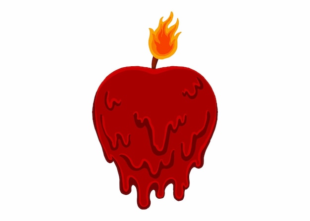 Vector de fusión de las velas de manzana