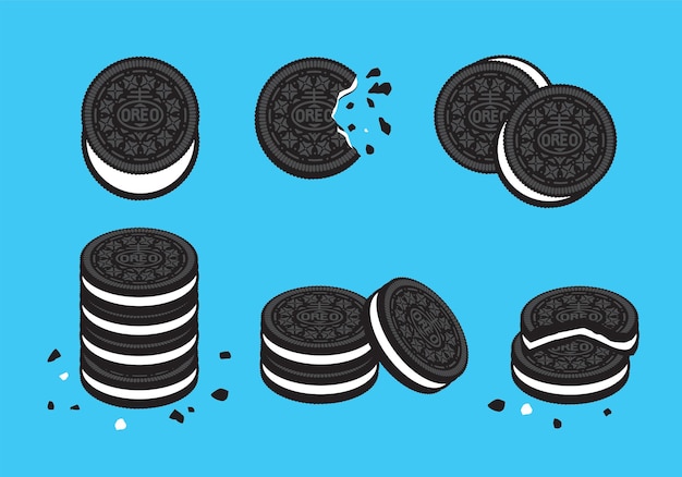 Vector el vector de las galletas oreo