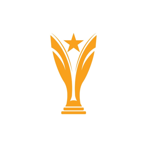 Vector ganador del logotipo del trofeo para el torneo deportivo Ilustración creativa y única
