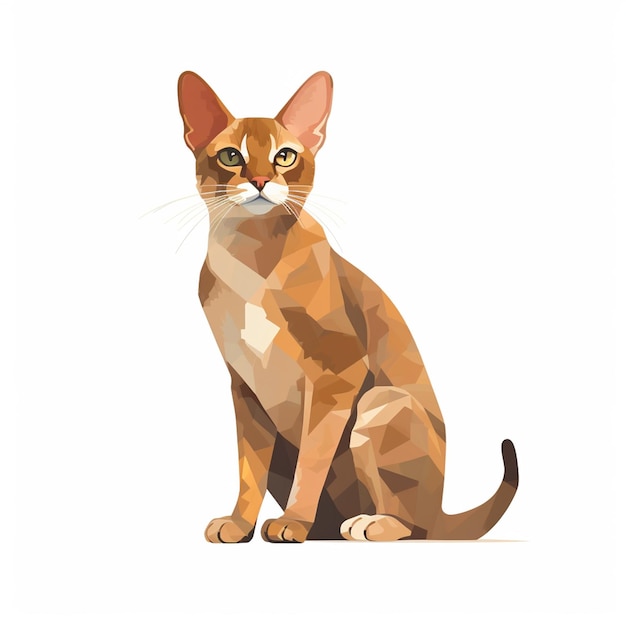 vector de gato abisinio