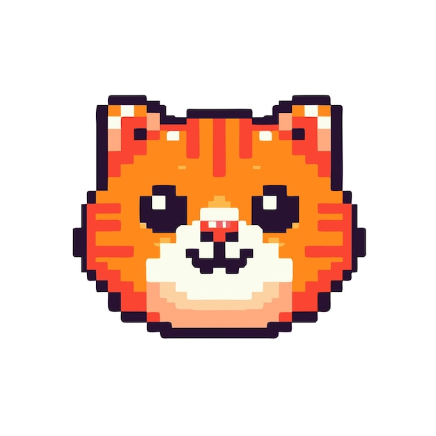 vector de gato en estilo de arte de píxeles