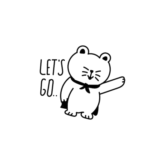 Vector de gato lindo para papel tapiz de impresión y fondo de tee
