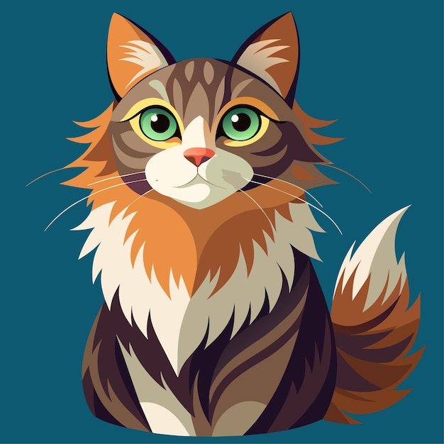 Vector de gato muy bonito