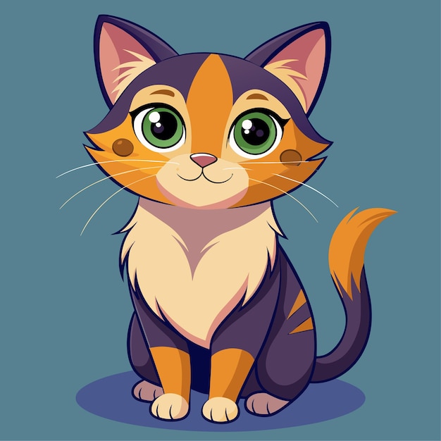 Vector vector de gato muy bonito