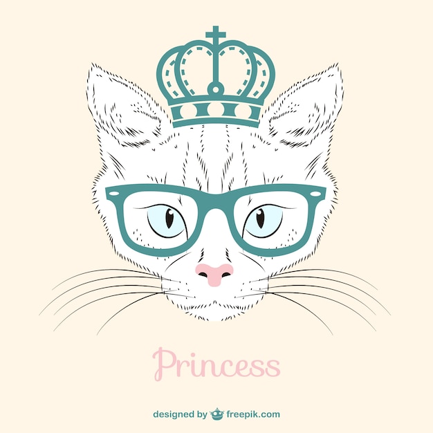 Vector gato princesa