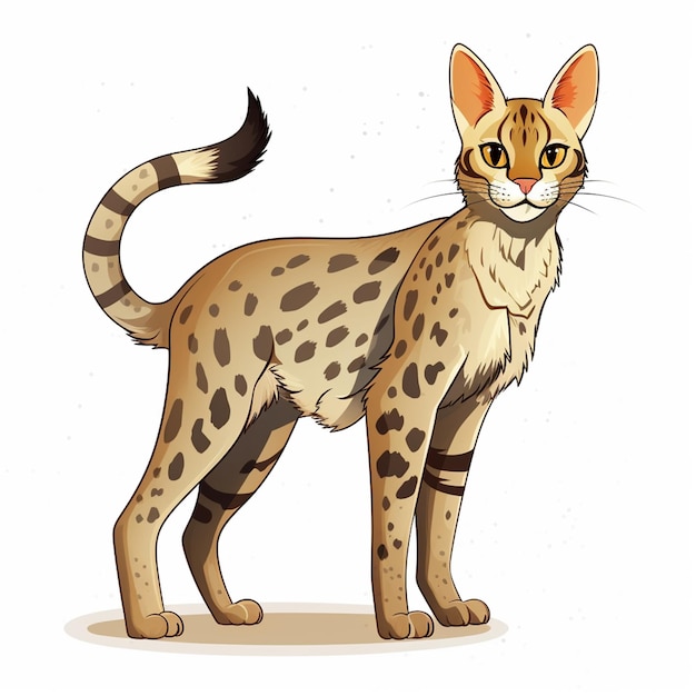 vector de gato sabana