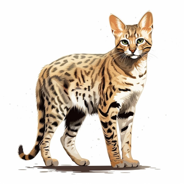 Vector de gato sabana