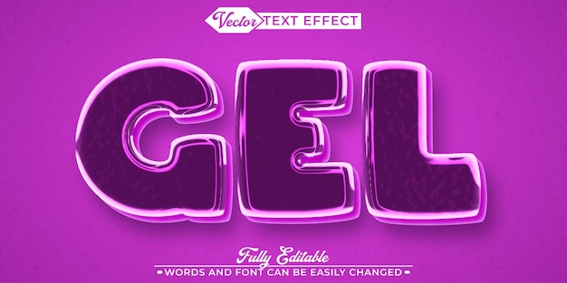 Vector de gel verde Efecto de texto de objeto inteligente totalmente editable