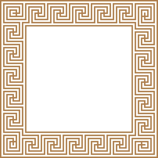 Vector geométrico abstracto del marco del borde de la llave griega