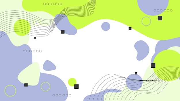 Vector geométrico abstracto de Memphis para el cartel de diapositivas de fondo, etc.