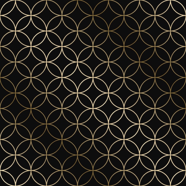 Vector geométrico art deco patrón diseño de degradado de oro de lujo sin costuras Rico fondo ornamental