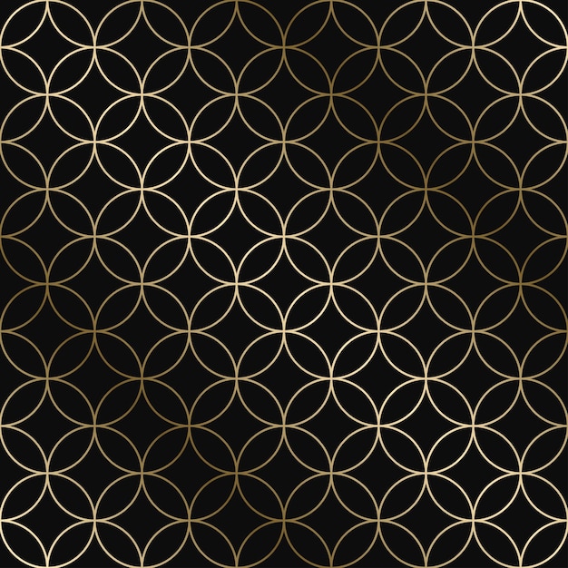 Vector geométrico art deco patrón diseño de degradado de oro de lujo sin costuras Rico fondo ornamental