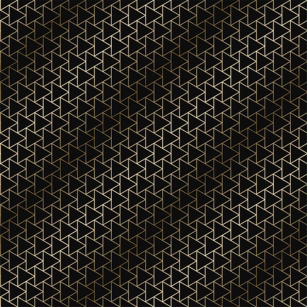 Vector geométrico art deco patrón diseño de degradado de oro de lujo sin costuras Rico fondo ornamental