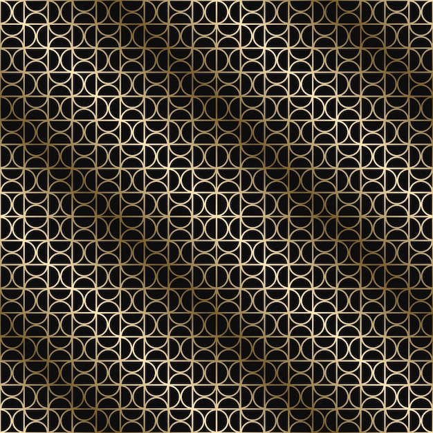Vector geométrico elegante art deco patrón sin costuras lujo oro degradado diseño rico fondo