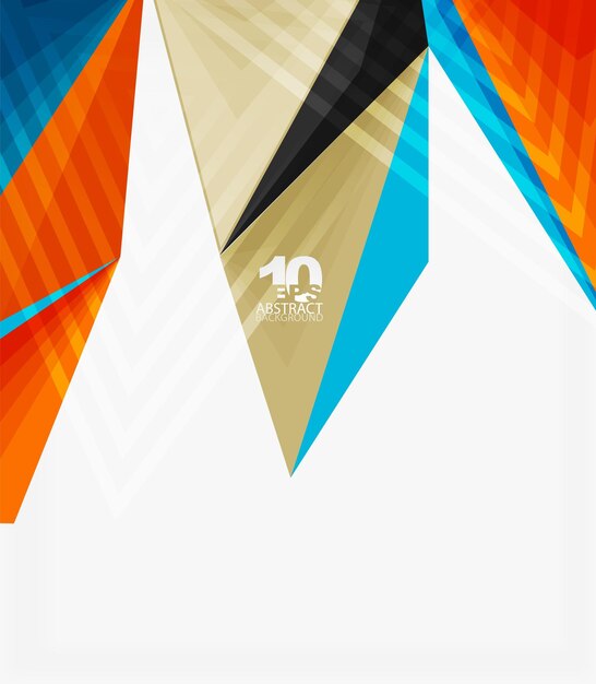 Vector geométrico de forma abstracta de baja poli triángulo moderno 3d