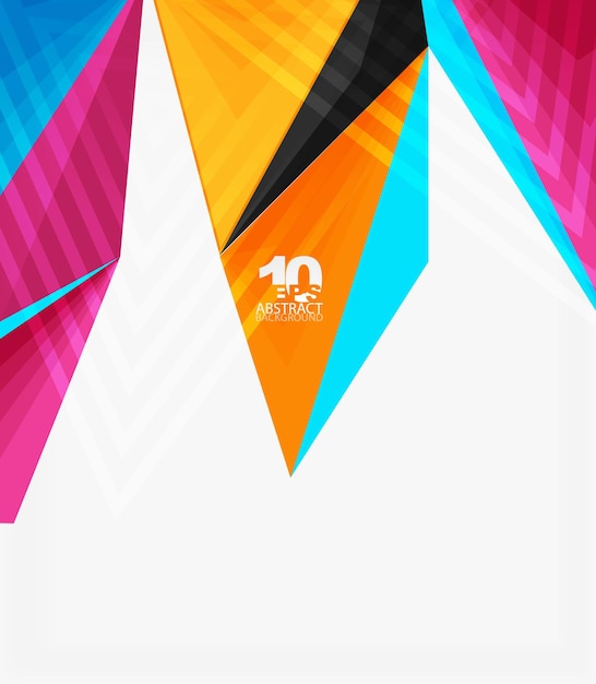 Vector geométrico de forma abstracta de baja poli triángulo moderno 3d