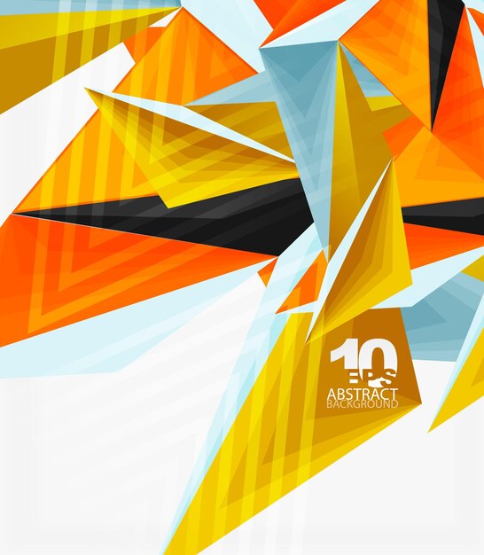 Vector geométrico de forma abstracta de baja poli triángulo moderno 3d
