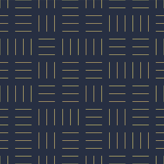 Vector geométrico inconsútil tablero patrón dorado rayado textura rica Elegante fondo azul