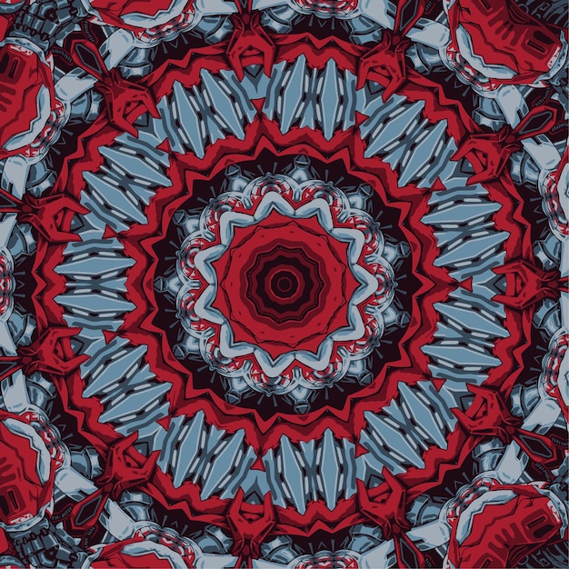 Vector geométrico de patrón de arte mandala colorido festivo