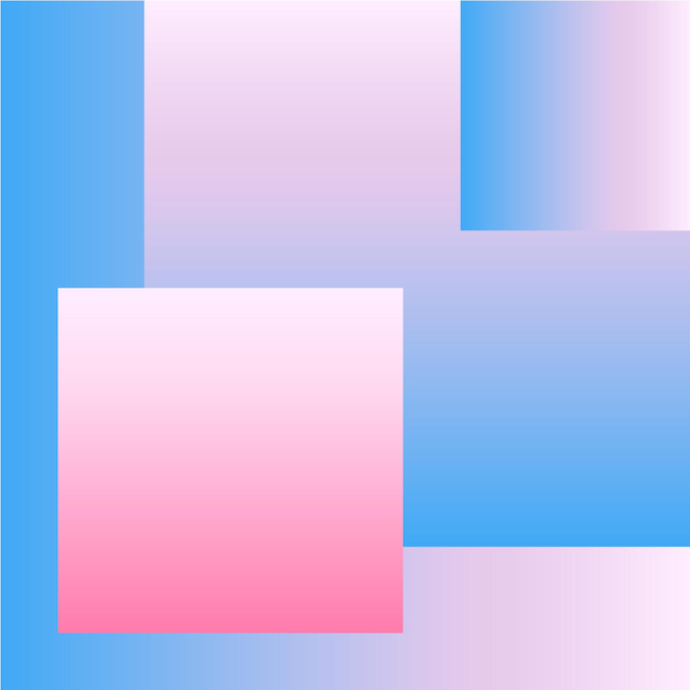 Vector geométrico suave azul degradado rosa fondo en estilo de diseño de materiales patrón de colores minimalista simple basado en formas de cuadrícula y líneas clave obra de arte presentación web de negocios tela de portada