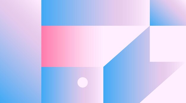 Vector geométrico suave azul degradado rosa Fondo en estilo de diseño de materiales Patrón de colores minimalista simple basado en formas de cuadrícula y líneas clave Obra de arte Presentación web de negocios Tela de portada