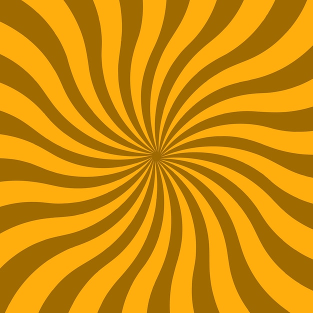 Vector de giro naranja de rayas radiales de luz patrón de ráfaga solar efecto de rayos solares