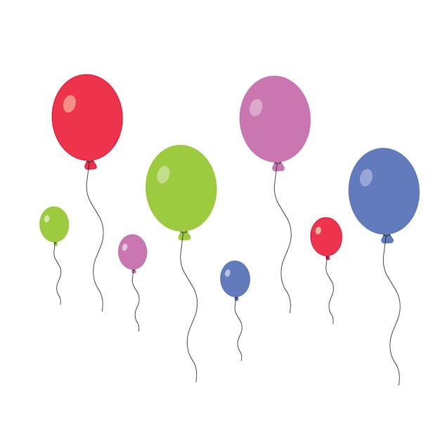 Vector de globos de cumpleaños gratis