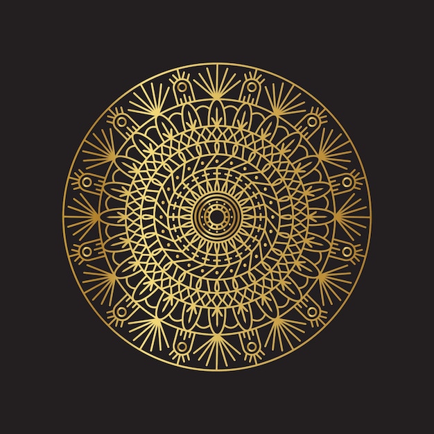 Vector Golden Mandala