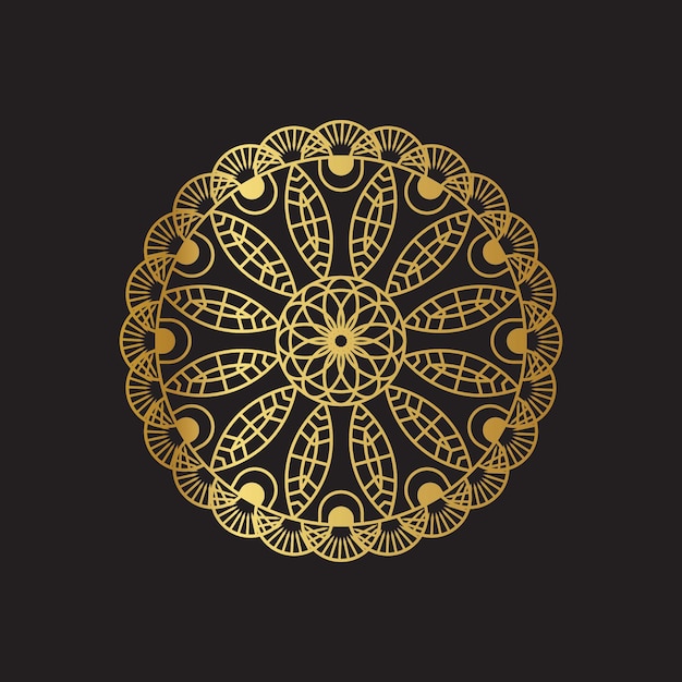 Vector golden mandala