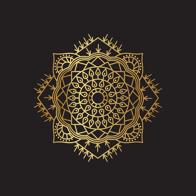 Vector Golden Mandala
