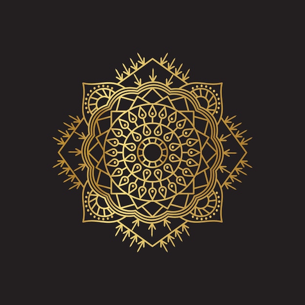 Vector Golden Mandala