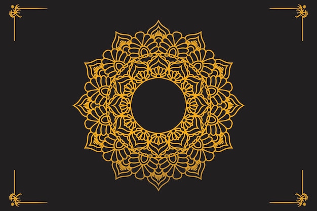 Vector Golden Mandala