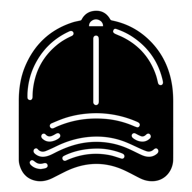 Vector de gorra de béisbol negra